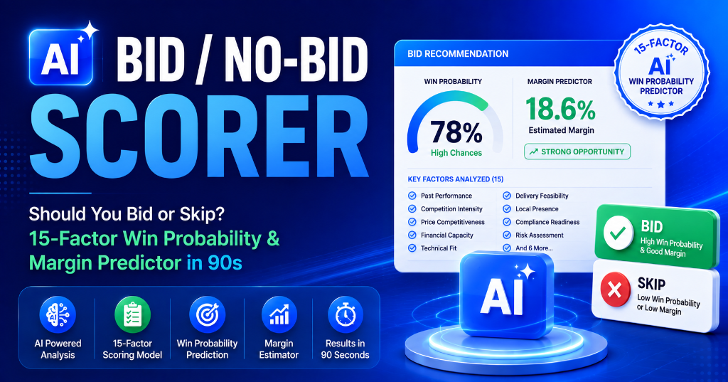 AI Bid / No-Bid Scorer - 15-Factor Win Probability Predictor