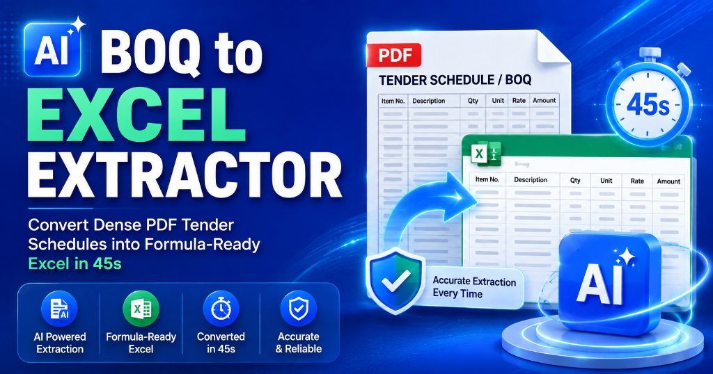 AI BOQ to Excel Extractor - Convert Tender PDF Schedules to Excel