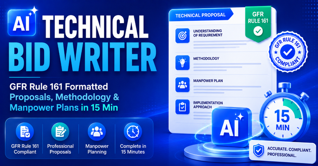 AI Technical Bid Writer - GFR Rule 161 Formatted Proposals
