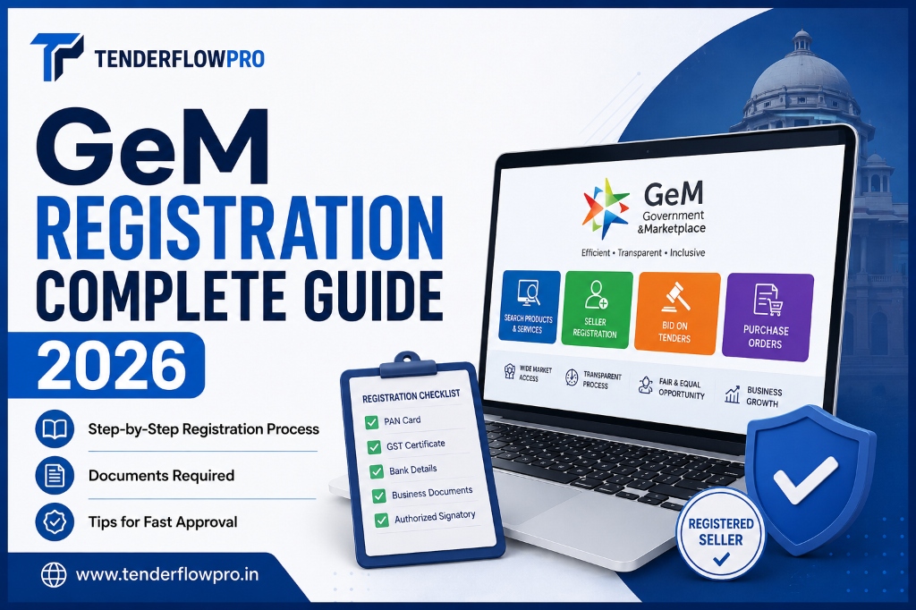 GeM Registration Complete Guide 2026 - Step by Step Process for Indian Sellers and Buyers