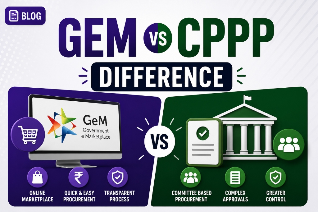 GeM vs CPPP: Complete Difference Guide (2026) — Which Portal Wins for Your Business?