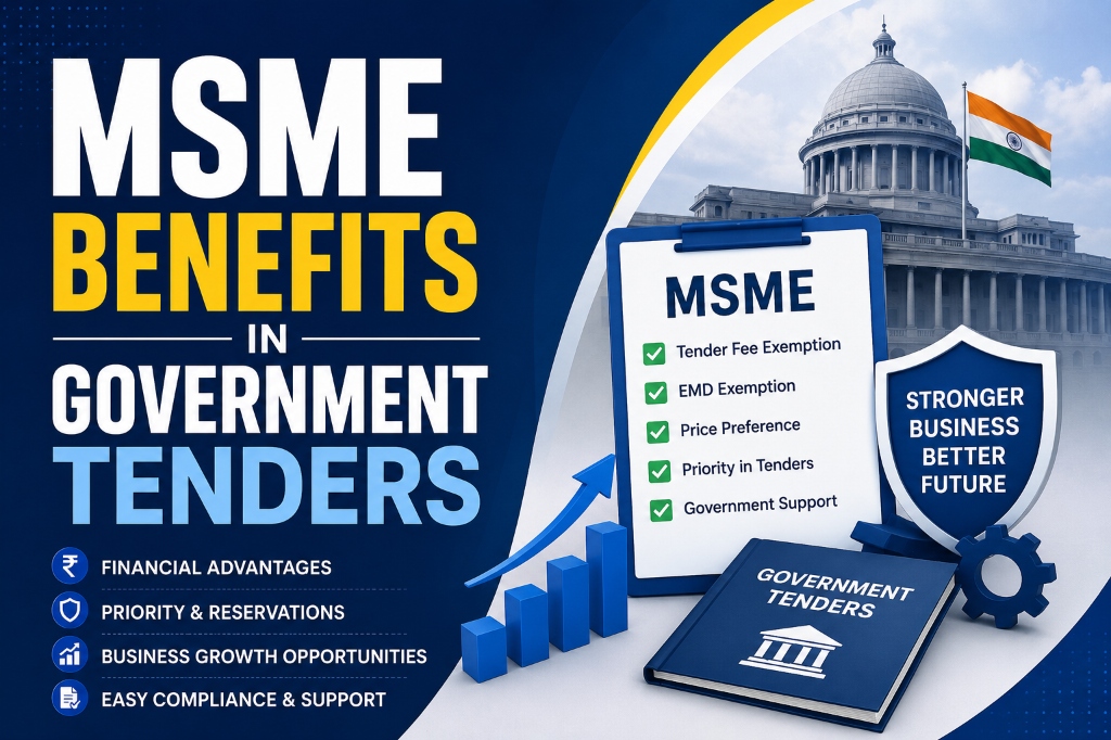 MSME Benefits in Government Tenders India 2026 - EMD Exemption Price Preference 25% Reservation Complete Guide