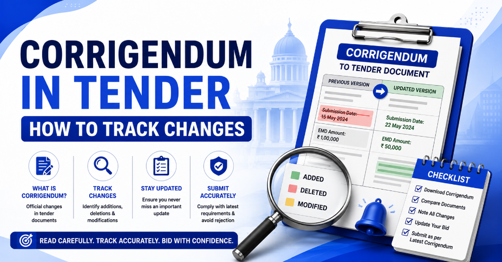 Tender Corrigendum: The Complete Guide to Tracking Changes, Protecting Your Bid & Never Missing an Amendment