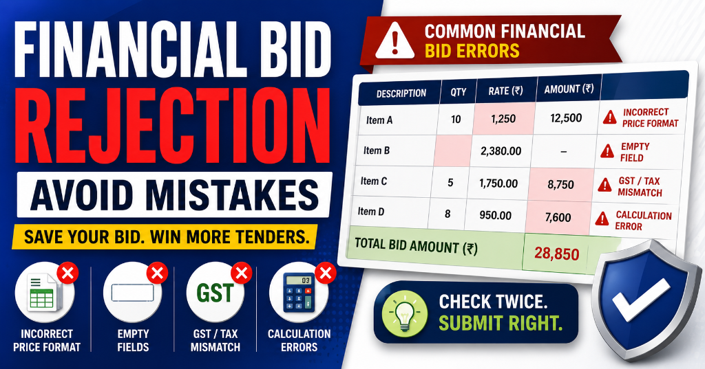 Financial Bid Rejection: How to Avoid Mistakes in Government Tenders India 2026
