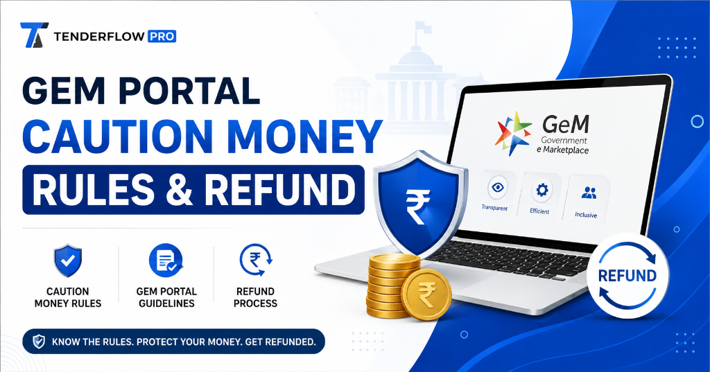 GeM Portal Caution Money Rules & Refund Guide (2026): Slabs, Exemptions, Forfeiture & Withdrawal