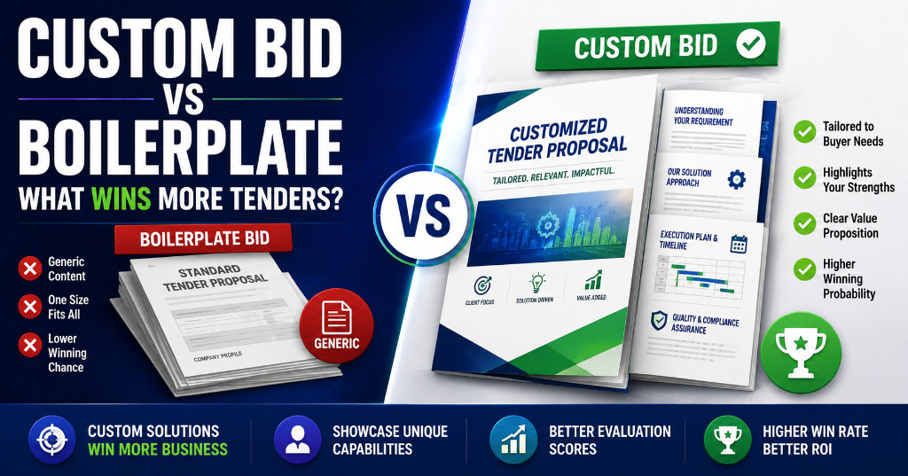 Custom Bid Creation vs Boilerplate Specs on GeM Portal: A Strategic Guide for Buyers & Sellers (2025)