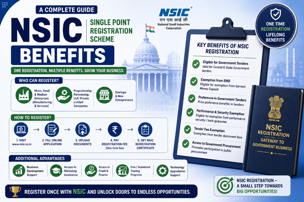 NSIC Single Point Registration (SPRS): The Complete Benefits Guide for MSME Government Tenders (2026)