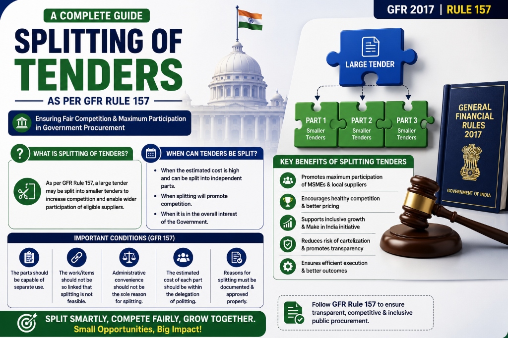Splitting of Tenders Under GFR Rule 157: The Complete Guide to Detecting, Challenging & Preventing Piecemeal Procurement