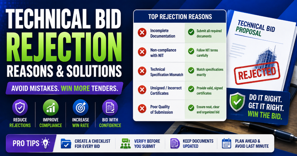 Technical Bid Rejection Reasons & Solutions 2026: How to Pass Government Tender Technical Evaluation
