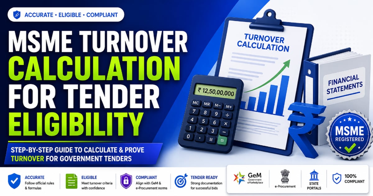 MSME Turnover Calculation for Tender Eligibility Complete Guide 2026