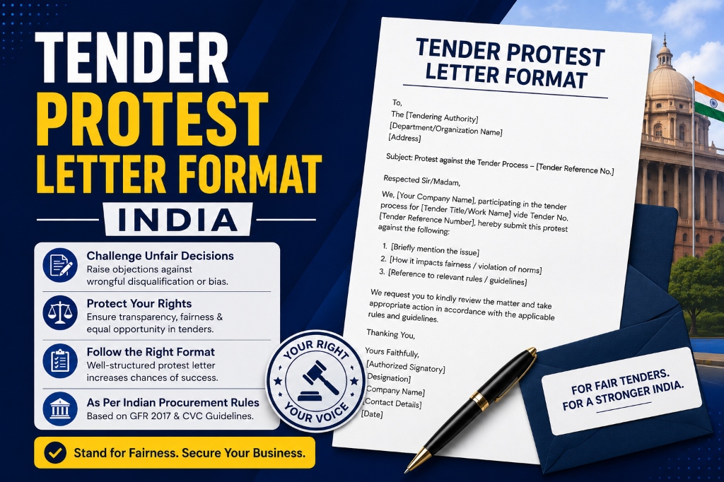 Tender Protest Letter Format India 2026 - Challenge Restrictive Anti-MSME Clauses Under GFR 2017 Complete Guide