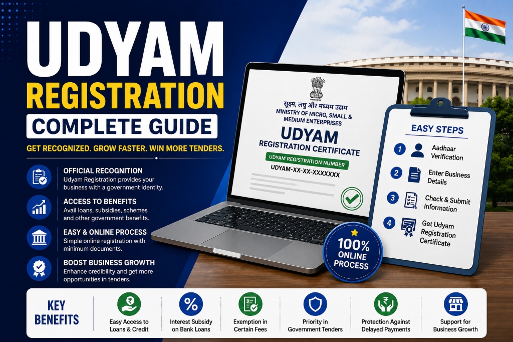 Udyam Registration Complete Guide 2026: Step-by-Step Process, Documents & NIC Codes for MSMEs
